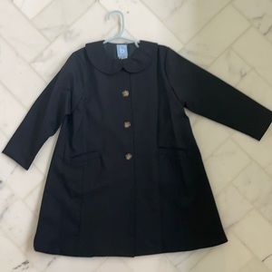 NWT Bella Bliss navy lightweight coat; lined; sz 5